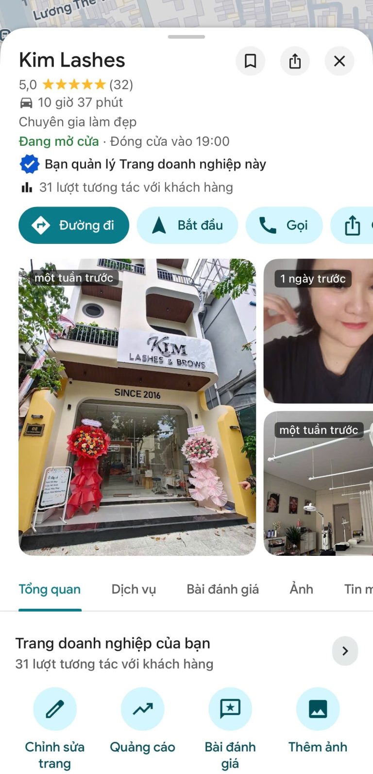 Hồ sơ doanh nghiệp Google Maps đã xác minh thực tế số 02