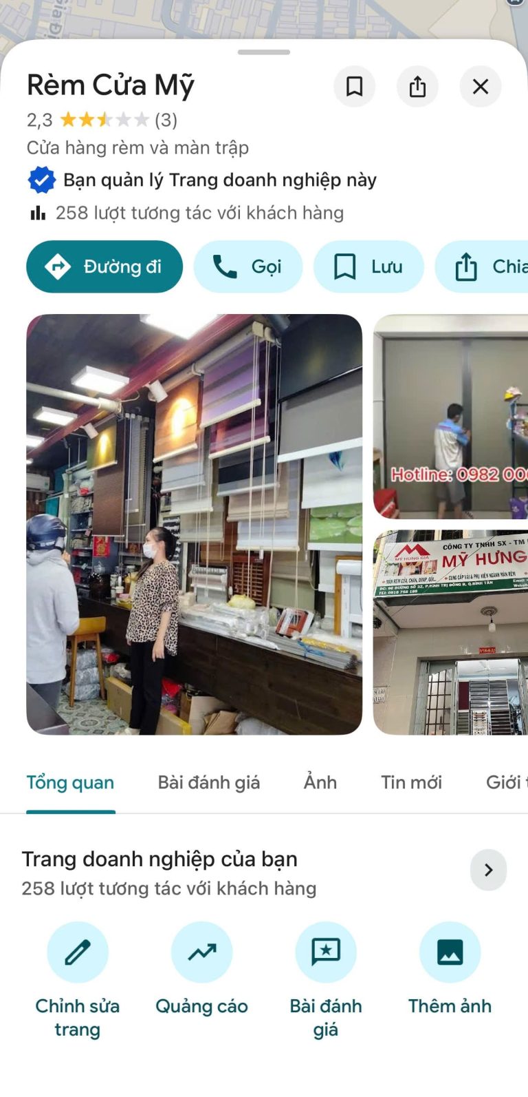 Hồ sơ doanh nghiệp Google Maps đã xác minh thực tế số 05