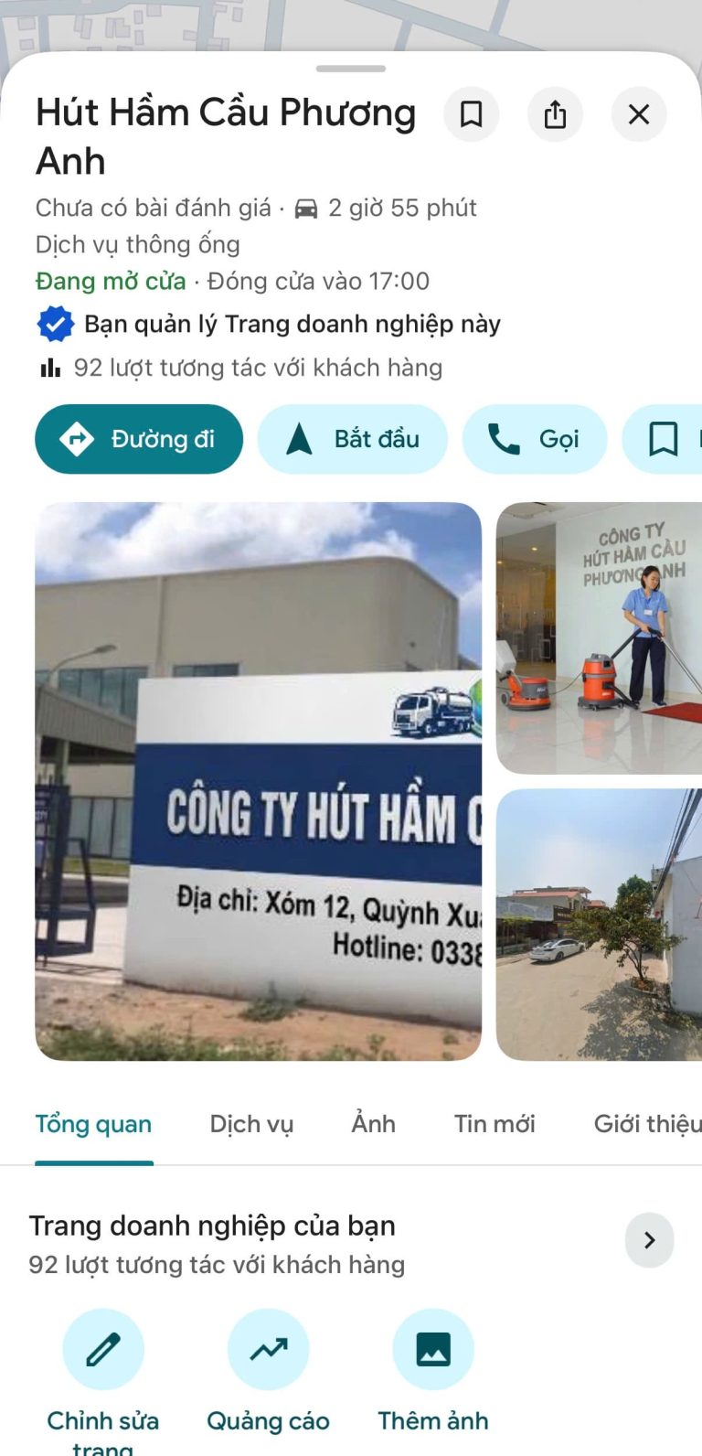 Hồ sơ doanh nghiệp Google Maps đã xác minh thực tế số 07