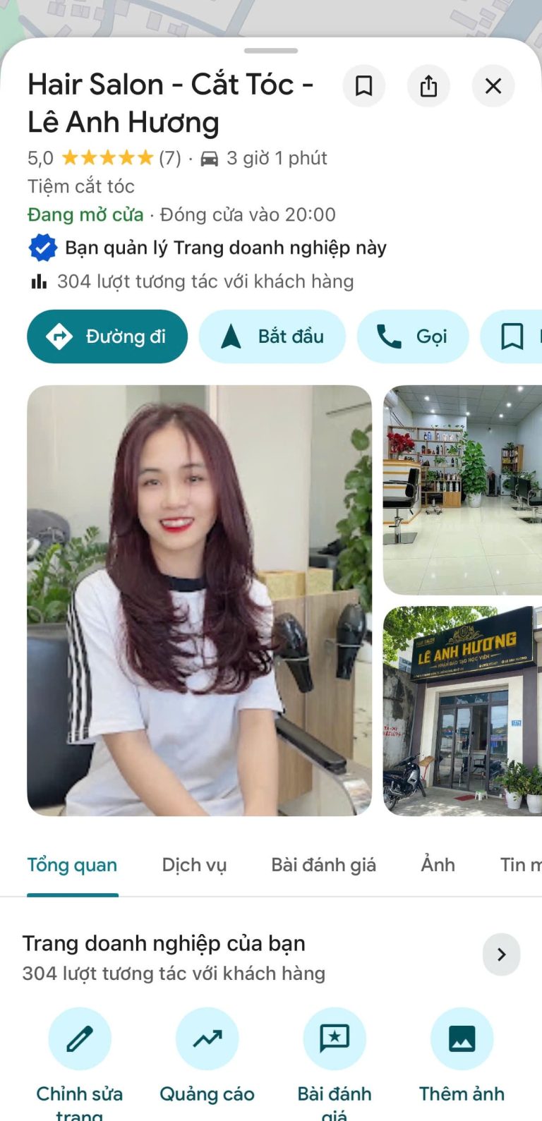 Hồ sơ doanh nghiệp Google Maps đã xác minh thực tế số 08
