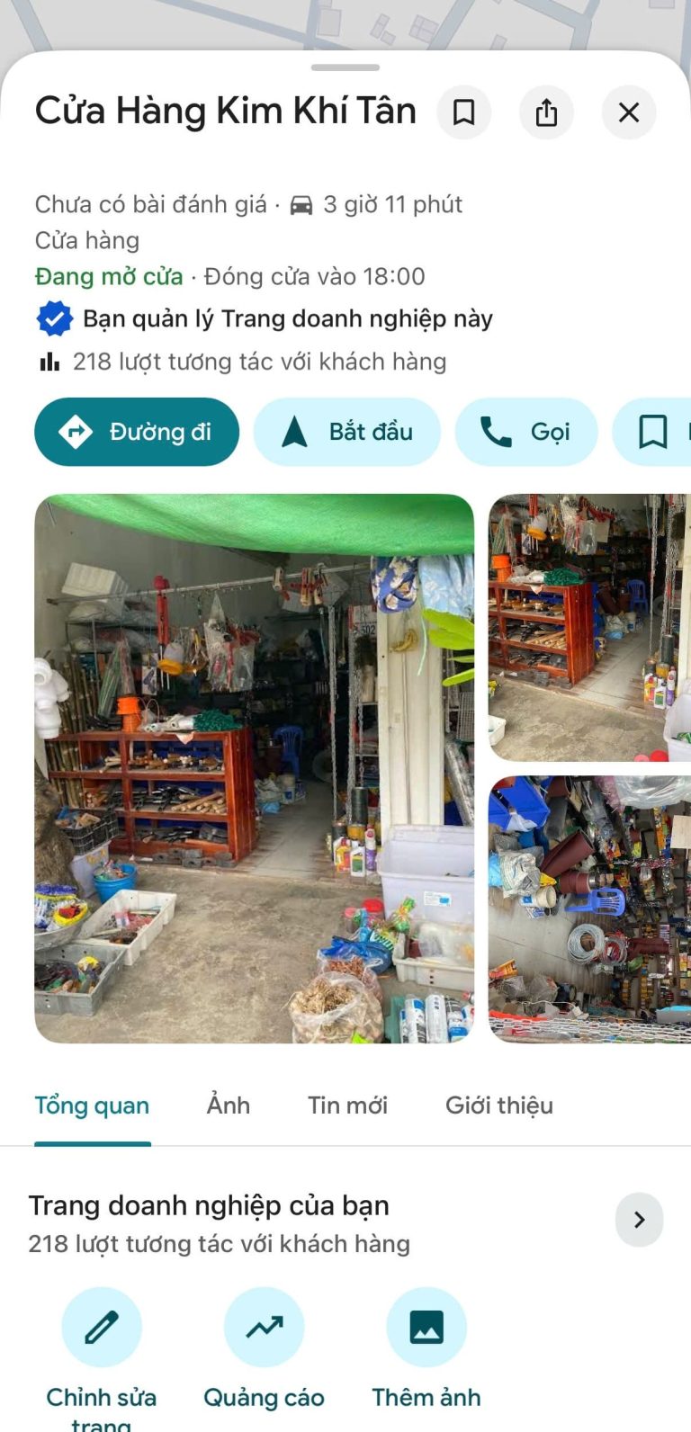 Hồ sơ doanh nghiệp Google Maps đã xác minh thực tế số 09