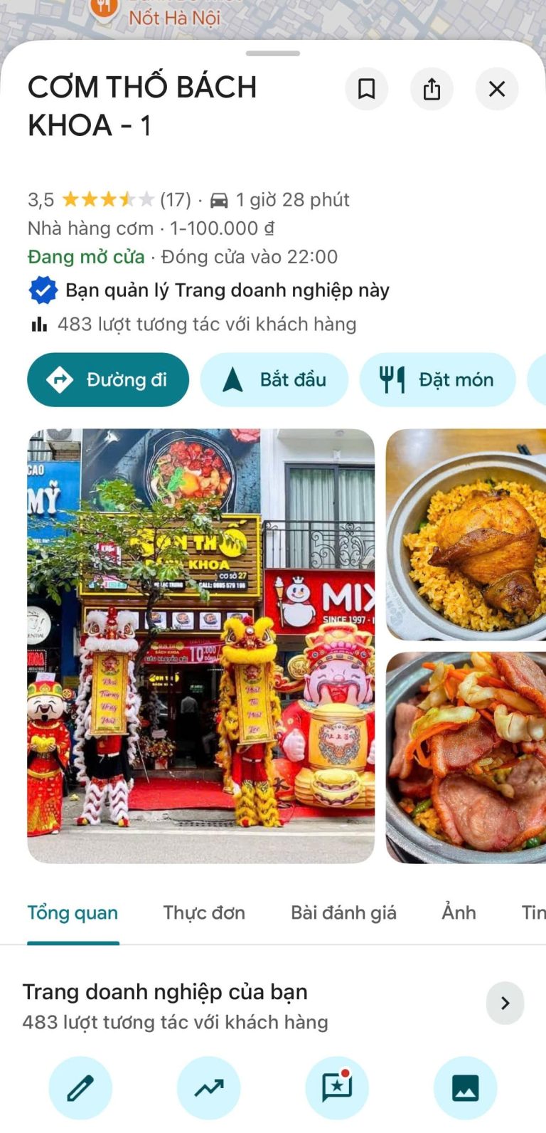 Hồ sơ doanh nghiệp Google Maps đã xác minh thực tế số 11