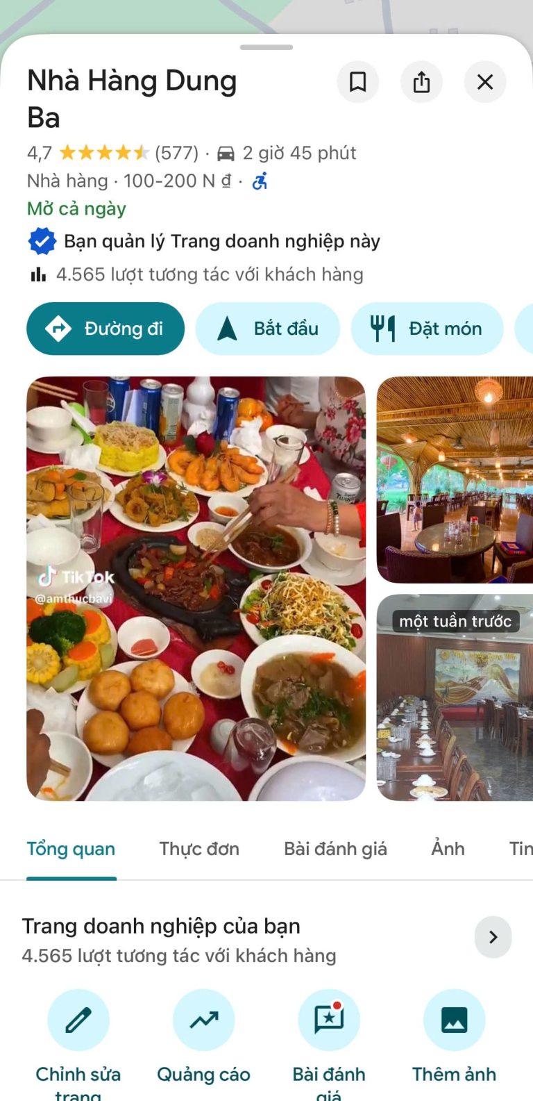 Hồ sơ doanh nghiệp Google Maps đã xác minh thực tế số 14