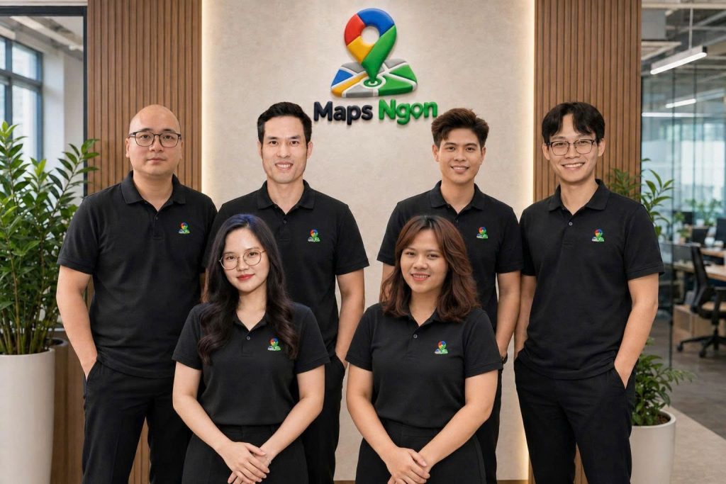 Các thành viên đội ngũ MapsNgon tại văn phòng